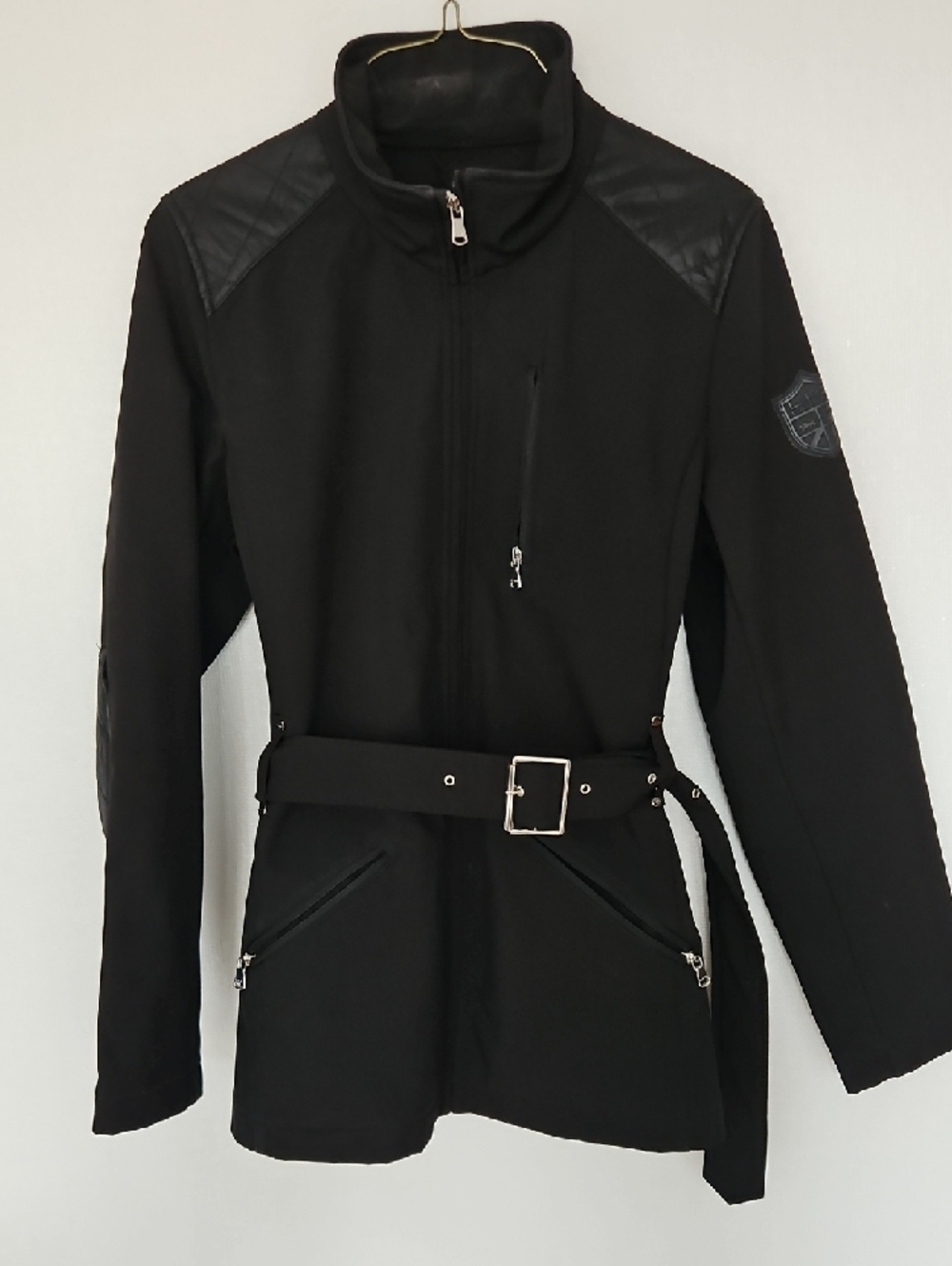 Ralph Lauren Black Belted Softshell Jacket